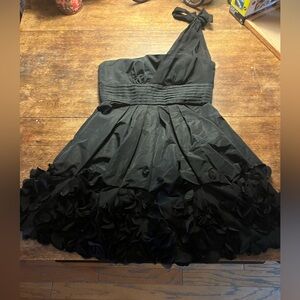 BCBG Women’s one shoulder black cocktail dress size 2